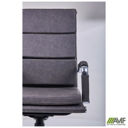 Фото 6 - Крiсло Slim FX HB Хром Tilt WAX Black Grey 