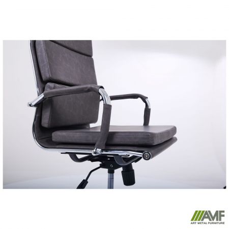 Фото 7 - Крiсло Slim FX HB Хром Tilt WAX Black Grey 