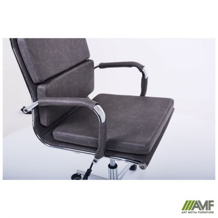 Фото 8 - Крiсло Slim FX HB Хром Tilt WAX Black Grey 