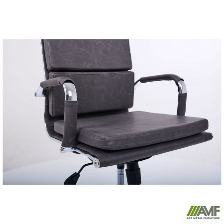 Фото 9 - Крiсло Slim FX HB Хром Tilt WAX Black Grey 