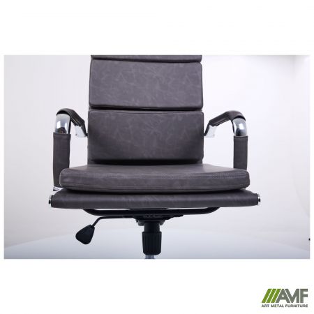 Фото 10 - Крiсло Slim FX HB Хром Tilt WAX Black Grey 