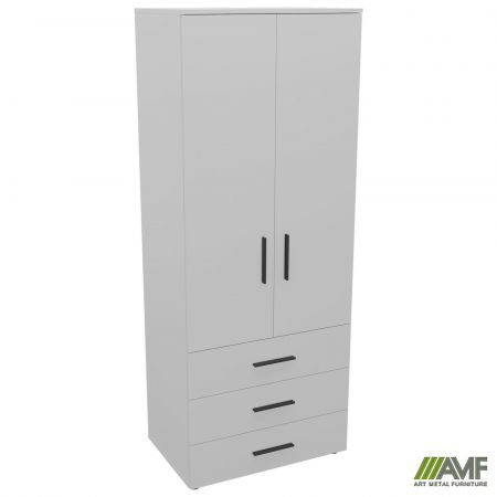 Фото 1 - Шафа гардеробна City 2-х дверна 3 шухляди (760х500х1930Н) Білий 