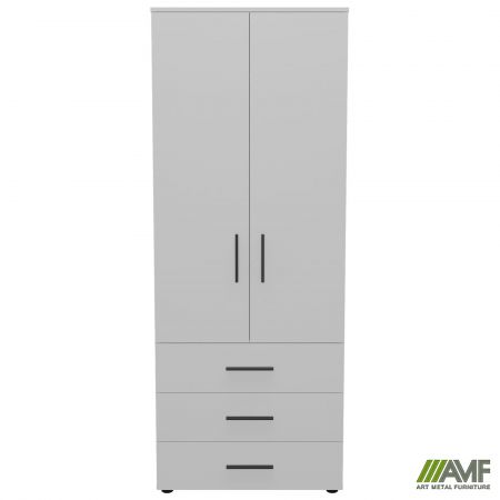 Фото 2 - Шафа гардеробна City 2-х дверна 3 шухляди (760х500х1930Н) Білий 