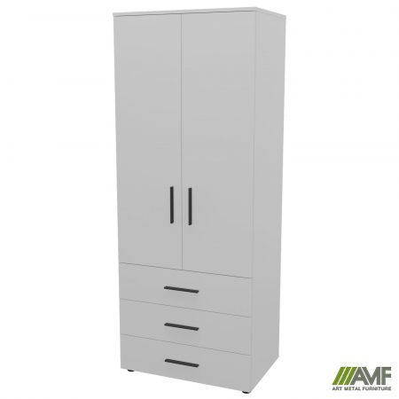 Фото 3 - Шафа гардеробна City 2-х дверна 3 шухляди (760х500х1930Н) Білий 