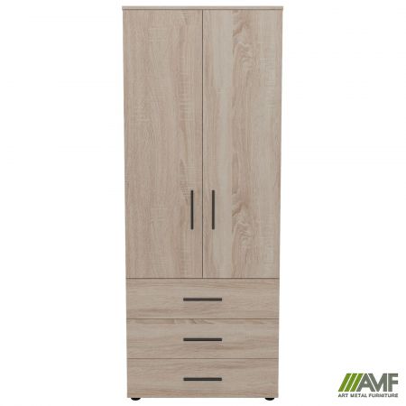 Фото 2 - Шафа гардеробна City 2-х дверна 3 шухляди (760х500х1930Н) Дуб Сонома 
