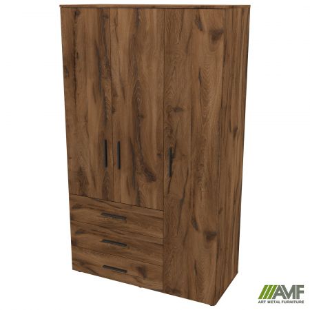 Фото 3 - Шкаф гардеробный City 3-х дверный 3 ящика правый (1120х500х1930Н) Дуб Ливорно 