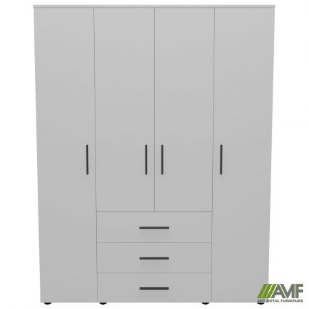 Фото 2 - Шафа гардеробна City 4-х дверна 3 шухляди (1500х500х1930Н) Білий 