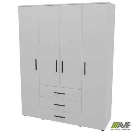 Фото 3 - Шафа гардеробна City 4-х дверна 3 шухляди (1500х500х1930Н) Білий 