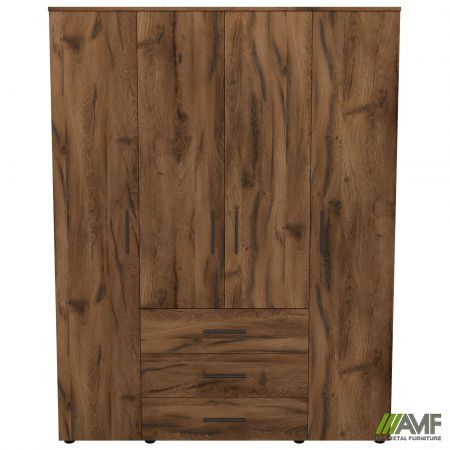 Фото 2 - Шкаф гардеробный City 4-х дверный 3 ящика (1500х500х1930Н) Дуб Ливорно 