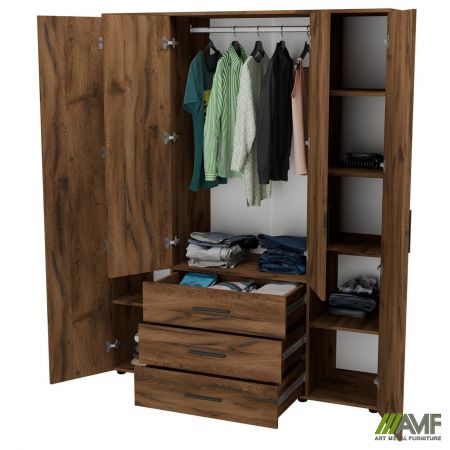 Фото 6 - Шкаф гардеробный City 4-х дверный 3 ящика (1500х500х1930Н) Дуб Ливорно 