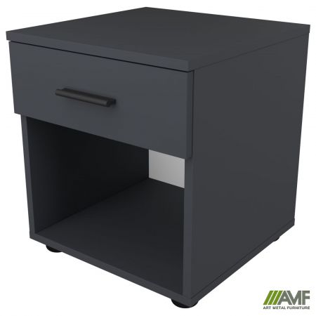 Фото 3 - Тумба приліжкова City одна шухляда (400х400х450Н) Антрацит 