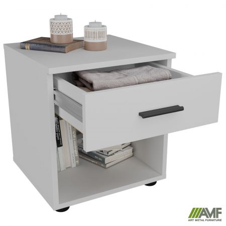 Фото 4 - Тумба приліжкова City одна шухляда (400х400х450Н) Білий 