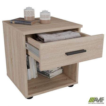 Фото 4 - Тумба приліжкова City одна шухляда (400х400х450Н) Дуб Сонома 