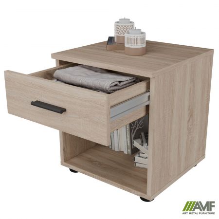 Фото 6 - Тумба приліжкова City одна шухляда (400х400х450Н) Дуб Сонома 