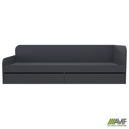 Фото 2 - Ліжко односпальне City дві шухляди під матрац 1900х800 Антрацит 