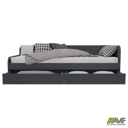 Фото 11 - Ліжко односпальне City дві шухляди під матрац 1900х800 Антрацит 