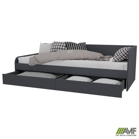 Фото 12 - Ліжко односпальне City дві шухляди під матрац 1900х800 Антрацит 