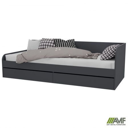 Фото 9 - Ліжко односпальне City дві шухляди під матрац 1900х800 Антрацит 