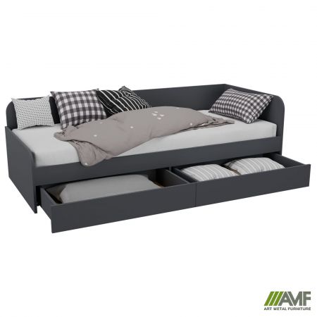 Фото 10 - Ліжко односпальне City дві шухляди під матрац 1900х800 Антрацит 