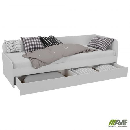 Фото 10 - Ліжко односпальне City дві шухляди під матрац 1900х800 Білий 