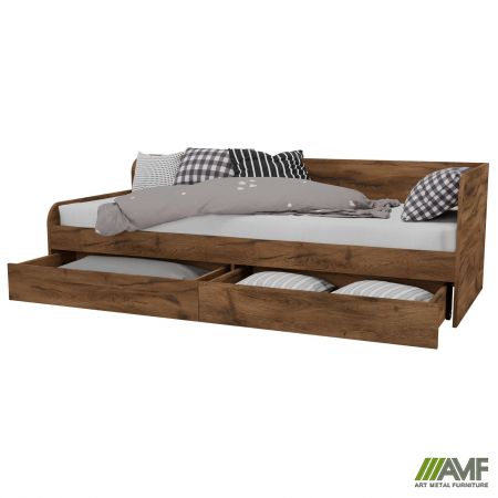 Фото 12 - Кровать односпальная City два ящика под матрас 1900х800 Дуб Ливорно 