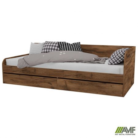 Фото 9 - Кровать односпальная City два ящика под матрас 1900х800 Дуб Ливорно 