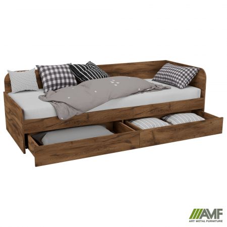 Фото 10 - Кровать односпальная City два ящика под матрас 1900х800 Дуб Ливорно 