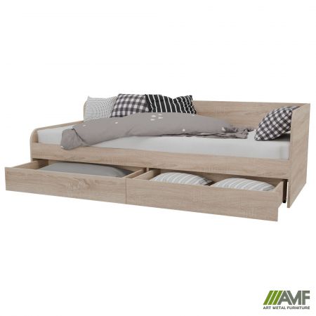 Фото 12 - Ліжко односпальне City дві шухляди під матрац 1900х800 Дуб Сонома 