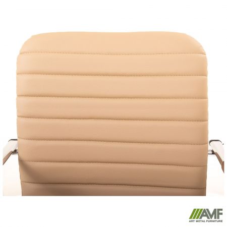 Фото 7 - Стілець Rumba хром орех Шкірзам бежевий 