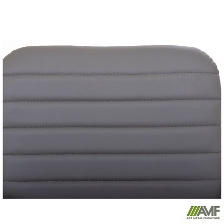 Фото 9 - Стул Rumba хром орех Кожзам серый 