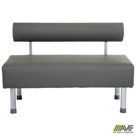 Фото 1 - Диван Smile 1200, Шкірозамінник сірий 