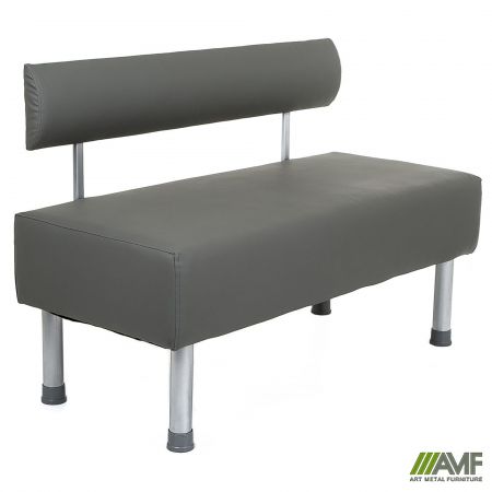 Фото 2 - Диван Smile 1200, Шкірозамінник сірий 