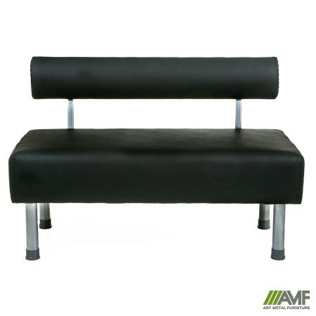 Фото 1 - Диван Smile 1200, Шкірозамінник чорний 