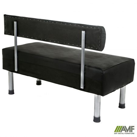 Фото 4 - Диван Smile 1200, Шкірозамінник чорний 