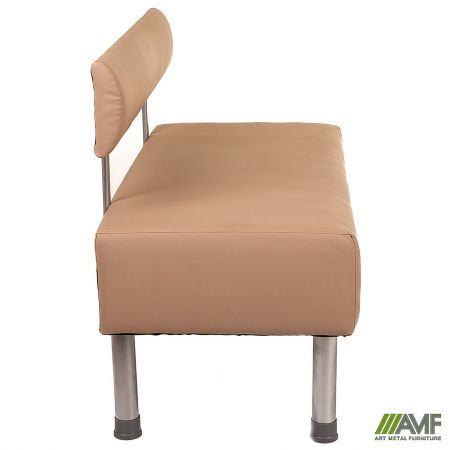 Фото 3 - Диван Smile 1200, Шкірозамінник бежевий 