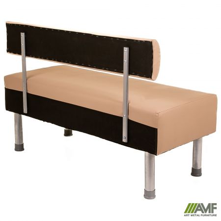 Фото 4 - Диван Smile 1200, Шкірозамінник бежевий 