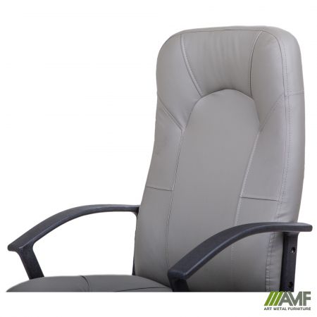 Фото 7 - Кресло Ровер Tilt Кожзам серый 