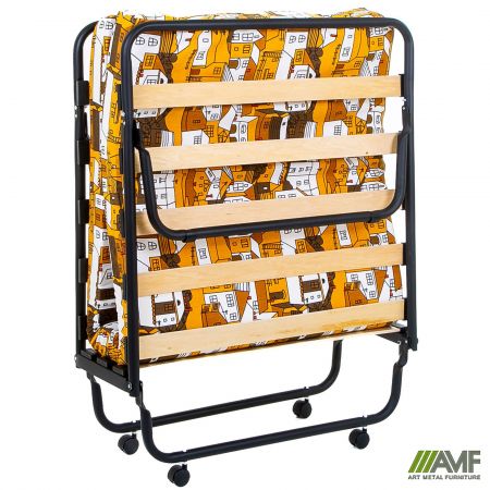 Фото 1 - Раскладушка Классик черная с матрасом 1900*800 City brown 