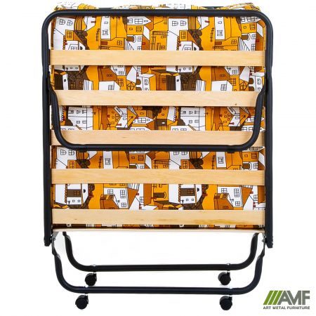 Фото 2 - Раскладушка Классик черная с матрасом 1900*800 City brown 