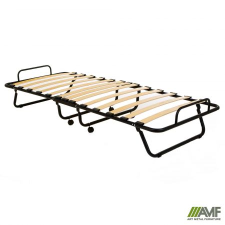 Фото 5 - Раскладушка Классик черная с матрасом 1900*800 City brown 