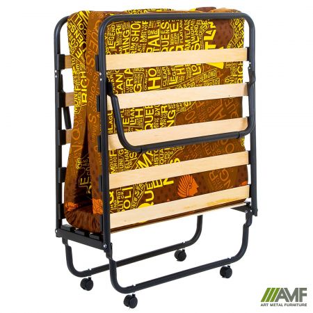 Фото 1 - Раскладушка Классик черная с матрасом 1900*800 State brown 