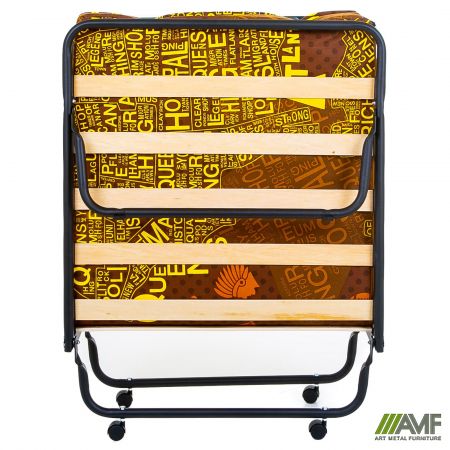 Фото 2 - Раскладушка Классик черная с матрасом 1900*800 State brown 