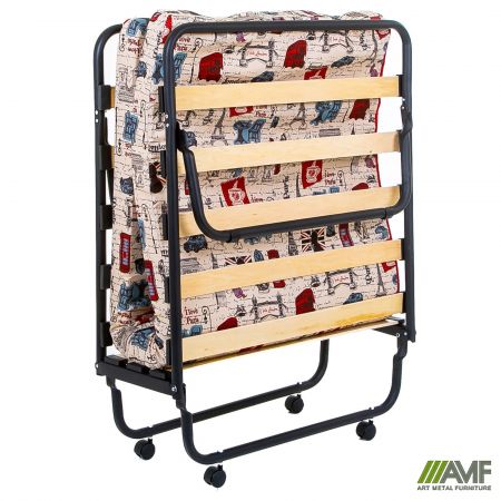 Фото 1 - Раскладушка Классик черная с матрасом 1900*800 Газетка Н-11 (Брит) 