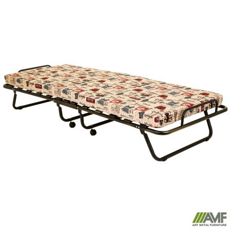 Фото 3 - Раскладушка Классик черная с матрасом 1900*800 Газетка Н-11 (Брит) 