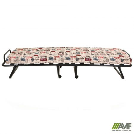 Фото 4 - Раскладушка Классик черная с матрасом 1900*800 Газетка Н-11 (Брит) 