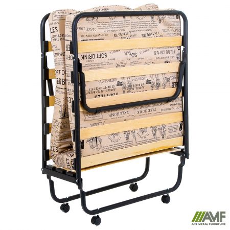 Фото 1 - Раскладушка Классик черная с матрасом 1900*800 Газетка Н-113 (Американа) 