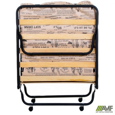 Фото 2 - Раскладушка Классик черная с матрасом 1900*800 Газетка Н-113 (Американа) 