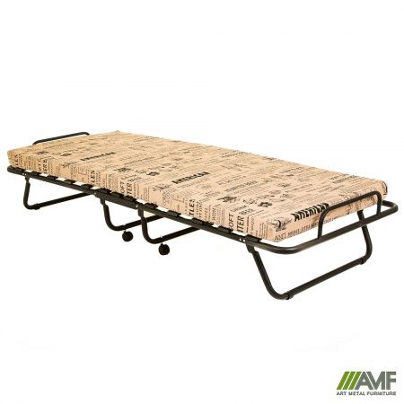 Фото 3 - Раскладушка Классик черная с матрасом 1900*800 Газетка Н-113 (Американа) 