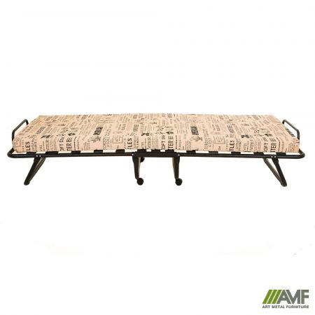 Фото 4 - Раскладушка Классик черная с матрасом 1900*800 Газетка Н-113 (Американа) 