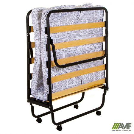 Фото 1 - Раскладушка Классик черная с матрасом 1900*800 Газетка Н-47 (Пресса) 